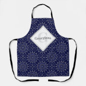 Gepersonaliseerde Ditsy Winter Snow Angels Sneeuwm Schort (Voorkant)