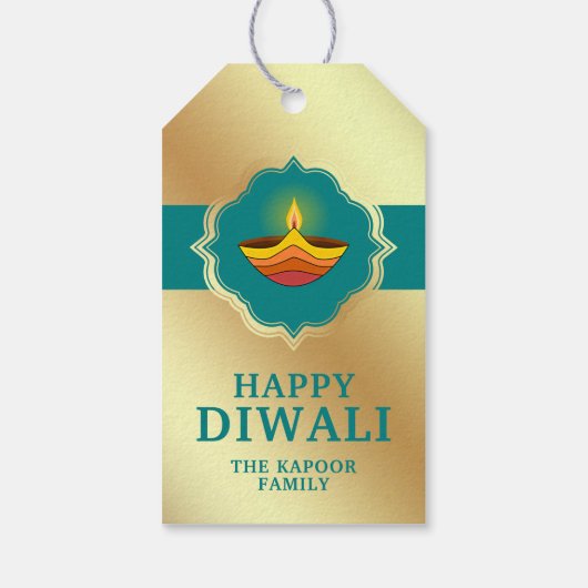 Gepersonaliseerde Diwali Cadeaulabel (Achterkant)