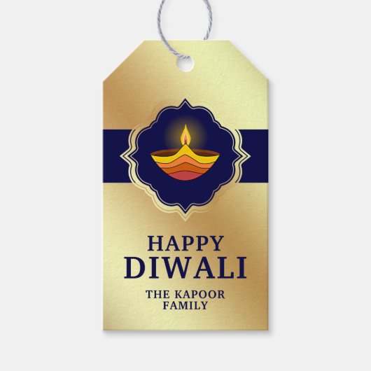 Gepersonaliseerde Diwali Cadeaulabel (Voorkant)