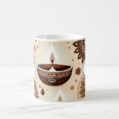 Gepersonaliseerde Diwali Diyas & Rangoli Goud & Br Koffiemok (Center)