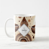 Gepersonaliseerde Diwali Diyas & Rangoli Goud & Br Koffiemok (Links)