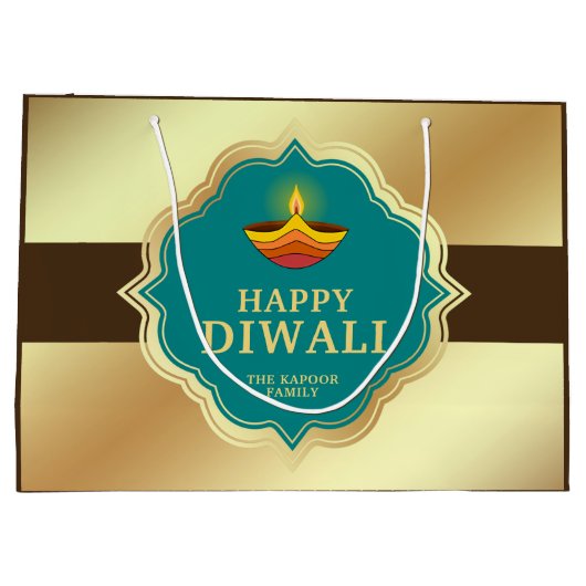 Gepersonaliseerde Diwali Groot Cadeauzakje (Achterkant)