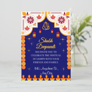 Gepersonaliseerde Diwali Invitation Kaart