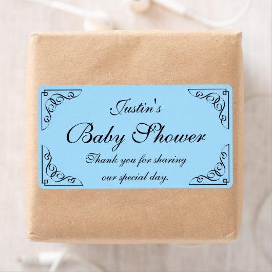 Gepersonaliseerde DIY baby shower waterflesetikett Etiket (Insitu)