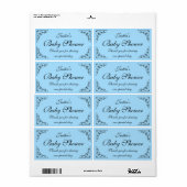 Gepersonaliseerde DIY baby shower waterflesetikett Etiket (Full Sheet)