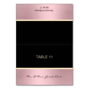 Gepersonaliseerde DIY Trouwnaam Tafelplaatskaarten Kaart