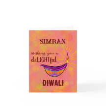 Gepersonaliseerde Diya Diwali Kaart