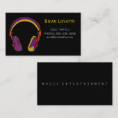 Gepersonaliseerde DJ-hoofdtelefoonmuziek Visitekaartje (Voorkant / Achterkant)