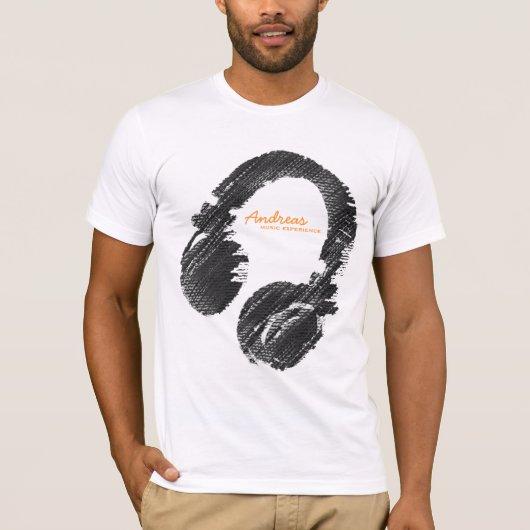 Gepersonaliseerde DJ T-shirt d.j. koel (Voorkant)