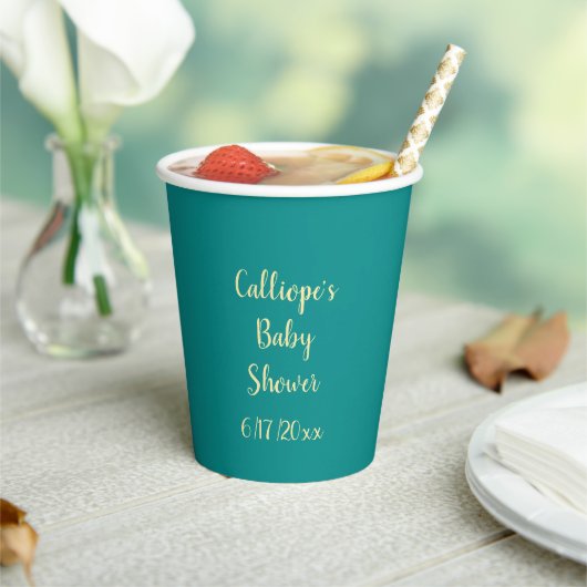 Gepersonaliseerde DK Green Laten we Beachy halen Papieren Bekers (Insitu)