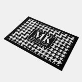Gepersonaliseerde DM BW Houndstooth Deurmat (Schuin)