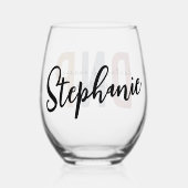 Gepersonaliseerde DNP Doctor of Nursing Practice Wijnglas Zonder Voet (Achterkant)