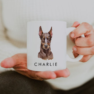 Gepersonaliseerde Doberman Hondenliefhebber Mok