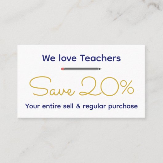 Gepersonaliseerde docent - Gepersonaliseerd cadeau Kortingskaartje (Voorkant)
