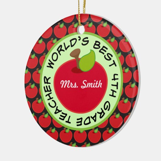 Gepersonaliseerde docent in de vierde graad keramisch ornament (Links)