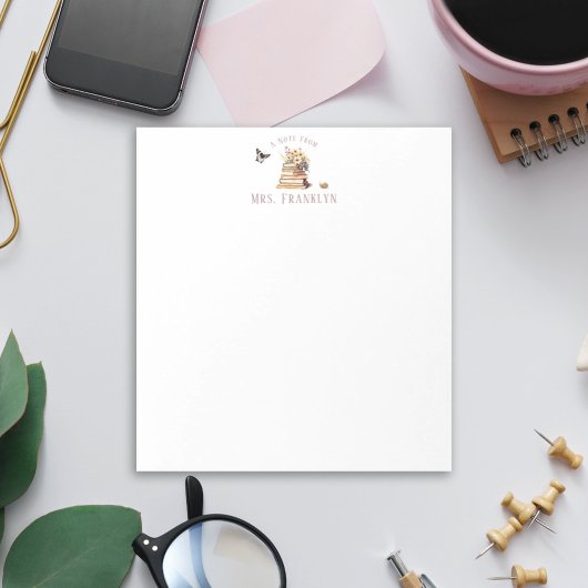 Gepersonaliseerde docent notitieblok boek Wildflow