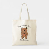 Gepersonaliseerde docent, Schattige Beer, beste do Tote Bag (Achterkant)