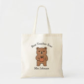Gepersonaliseerde docent, Schattige Beer, beste do Tote Bag (Voorkant)