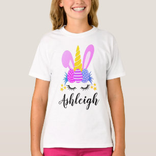 Gepersonaliseerde Dochter Pasen Gift Konijntje Kon T-shirt
