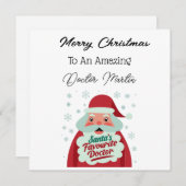 Gepersonaliseerde Doctor Christmas Kaart (Voorkant / Achterkant)