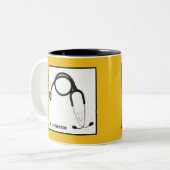 Gepersonaliseerde Doctor Gift Tweekleurige Koffiemok (Voorkant links)