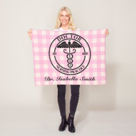 Gepersonaliseerde Doctor Gift voor Afstuderen & Af Fleece Deken