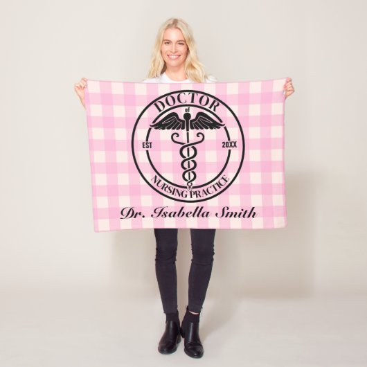 Gepersonaliseerde Doctor Gift voor Afstuderen & Af Fleece Deken (In situ)