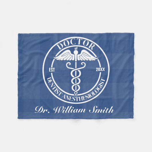 Gepersonaliseerde Doctor Gift voor Afstuderen & Af Fleece Deken (Voorkant (Horizontaal))