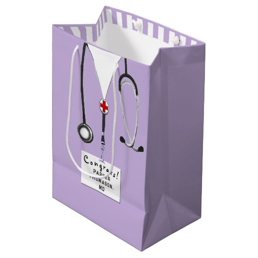 Gepersonaliseerde Doctor Medium Gift Bag Medium Cadeauzakje (Voorkant Gekanteld)