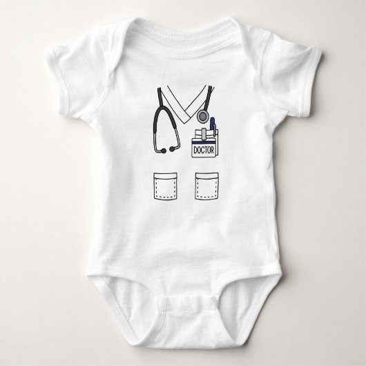 Gepersonaliseerde Doctor Scrubs Romper (Voorkant)