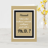 Gepersonaliseerde doctoraatsgraad Gefeliciteerd Kaart (Gele Bloem)