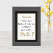 Gepersonaliseerde doctoraatsgraad Gefeliciteerd Kaart (Gele Bloem)