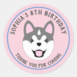 Gepersonaliseerde Dog Birthday Party Stickers