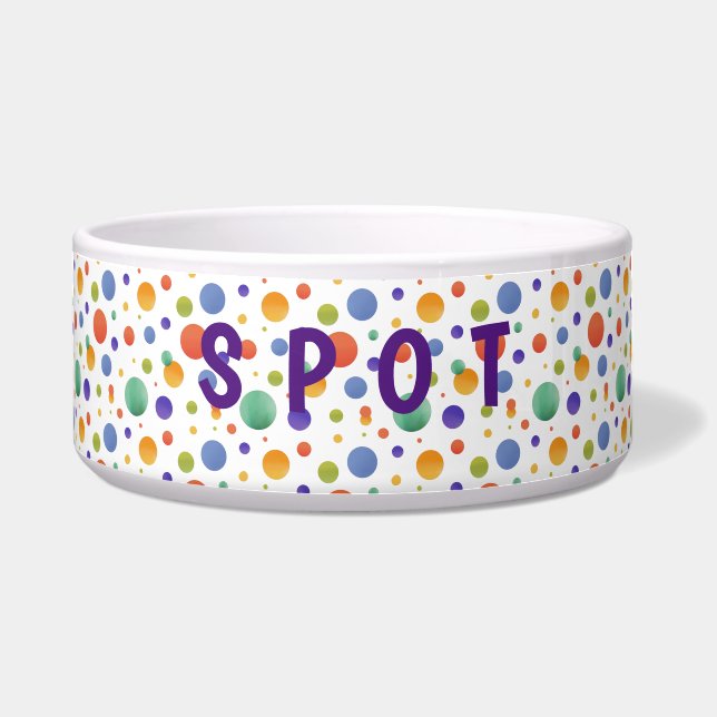 Gepersonaliseerde Dog Bowl in Schattigee Trending  Voerbakje (Voorkant)
