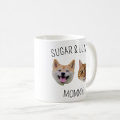 Gepersonaliseerde Dog Cat Face Mok, Mok cadeau voo (Voorkant rechts)