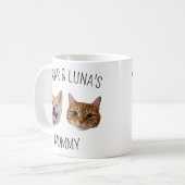 Gepersonaliseerde Dog Cat Face Mok, Mok cadeau voo (Voorkant links)