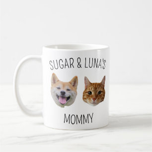 Gepersonaliseerde Dog Cat Face Mok, Mok cadeau voo