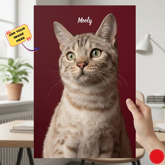 Gepersonaliseerde Dog & Cat Naam Foto Prints, Inst Poster