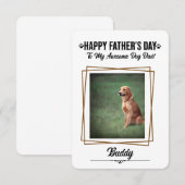 Gepersonaliseerde Dog Dad Vaderdag Kaart (Voorkant / Achterkant)