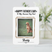 Gepersonaliseerde Dog Dad Vaderdag Kaart (Staand voorkant)