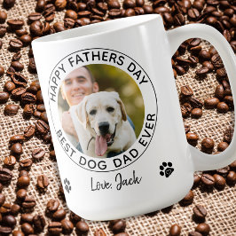 Gepersonaliseerde Dog Dad Vaderdag Pet Foto Koffiemok
