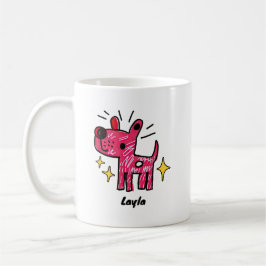 Gepersonaliseerde Dog Doodle Art Koffiemok