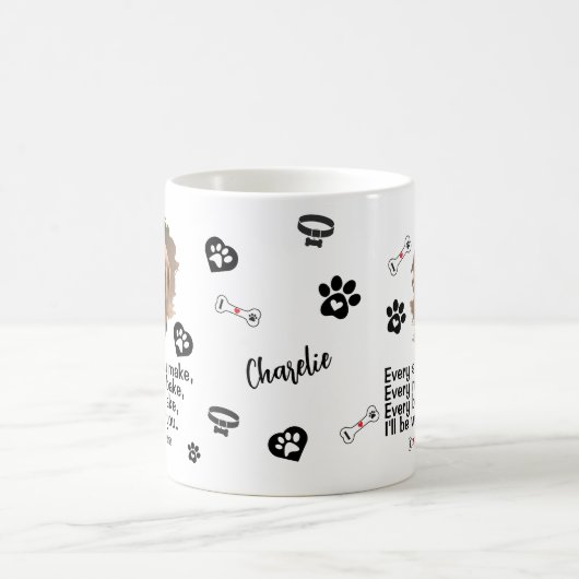 Gepersonaliseerde Dog Face Photo Mok - Grappige Mo (Center)