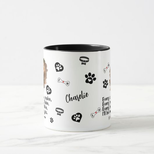 Gepersonaliseerde Dog Face Photo Mok - Grappige Mo (Midden)