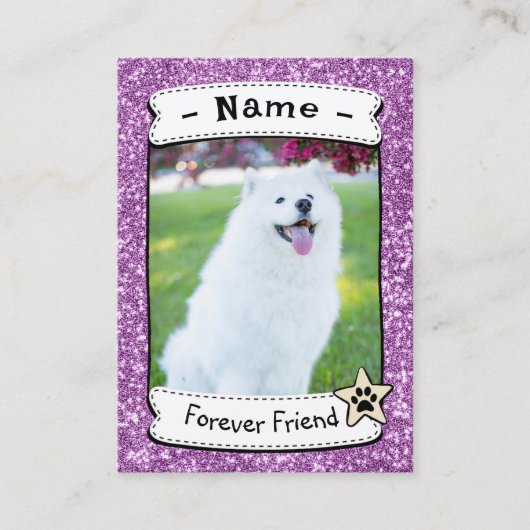 Gepersonaliseerde Dog Kaarten Pet Trading Kaart Sj Contactkaartje (Voorkant)