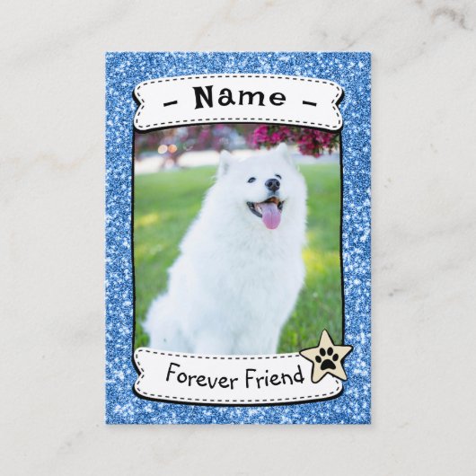 Gepersonaliseerde Dog Kaarten Pet Trading Kaart Sj Contactkaartje (Voorkant)