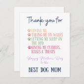 gepersonaliseerde Dog Mam Kaart (Voorkant / Achterkant)