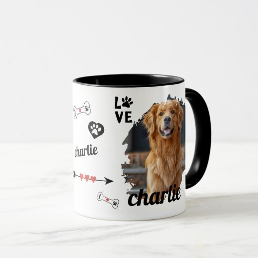 Gepersonaliseerde Dog Memorial Keepsakes | Mok voo (Voorkant rechts)