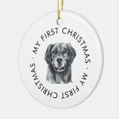 Gepersonaliseerde Dog Name Retriever Mijn eerste k Keramisch Ornament (Links)