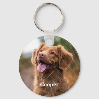 Gepersonaliseerde Dog Pet Foto Herinnering Sleutel Sleutelhanger